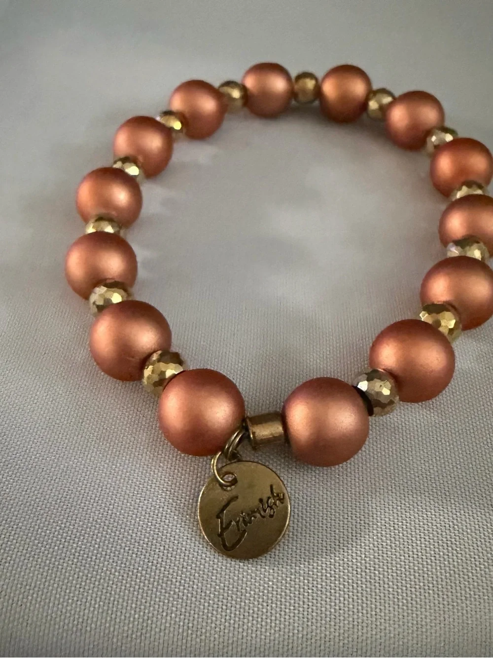 Gold-Tone & Copper Pearl Stretch Bracelet Set - Women's Fashion Jewelry